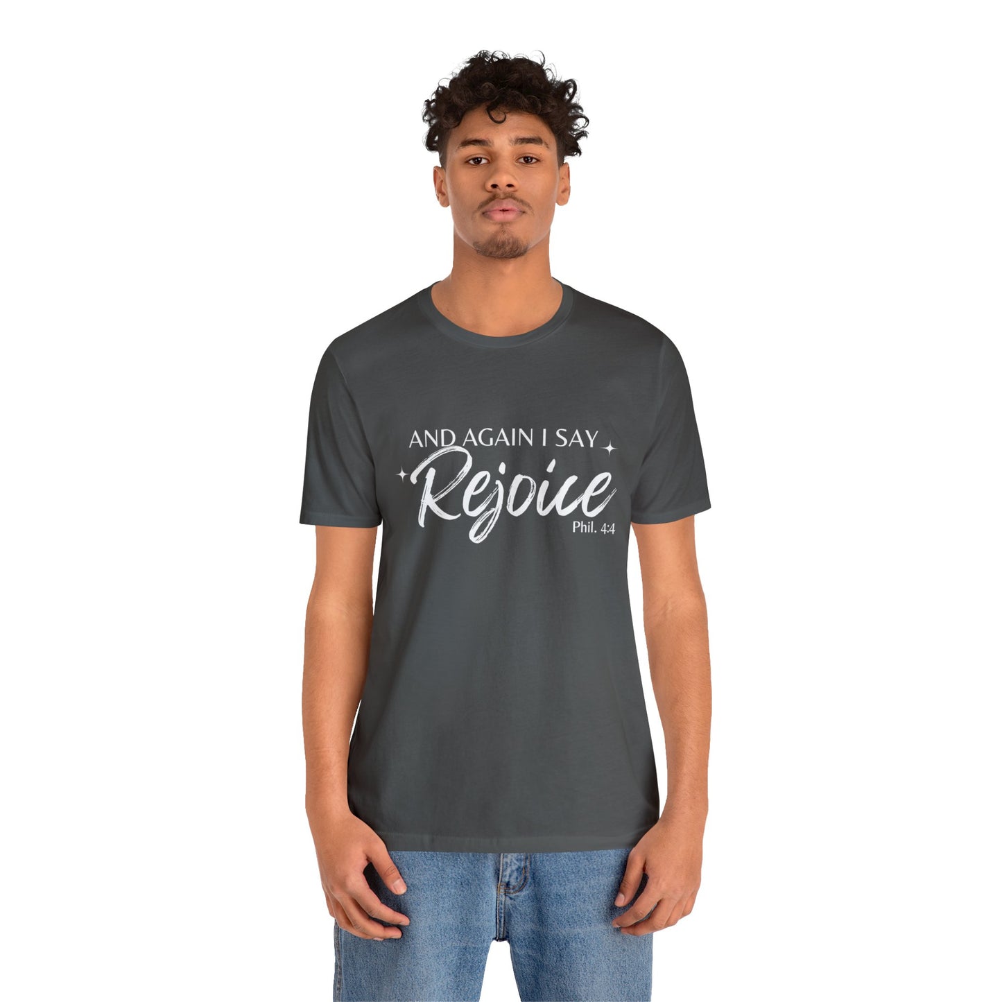 Philippians 4:4 Rejoice, Christian T-shirt for Men and Women, Express Shipping