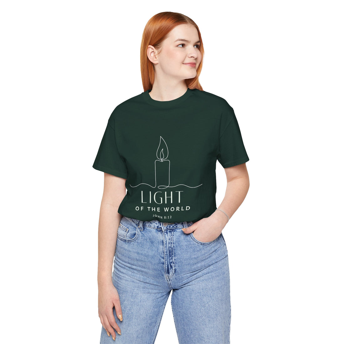 Light of the World — Plain Unisex Jersey Short Sleeve T-Shirt