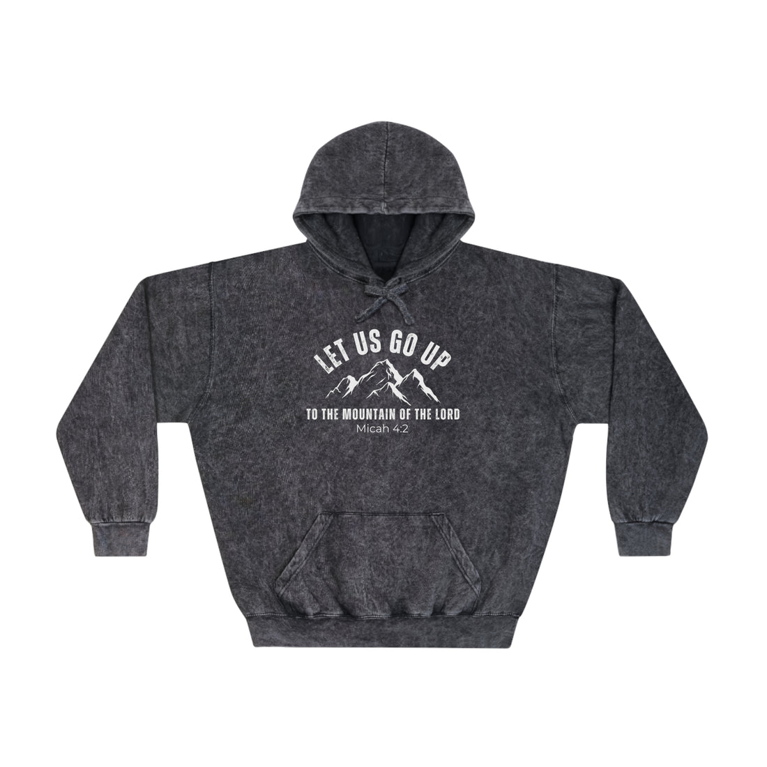 Micah 4:2, Mineral Wash Hoodie for Men and Women