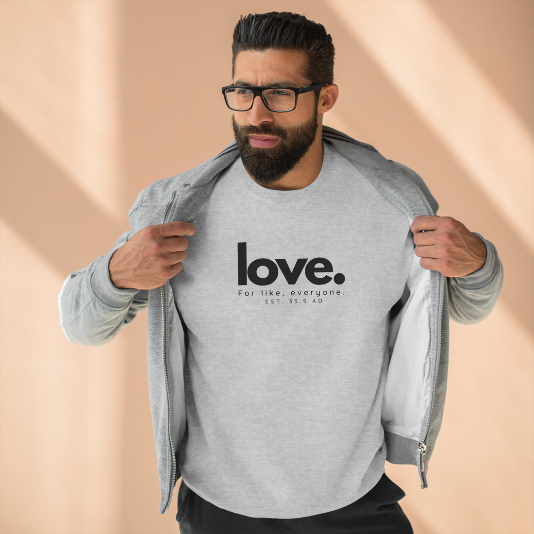 Love, Crewneck Christian Sweatshirt for Men and Women
