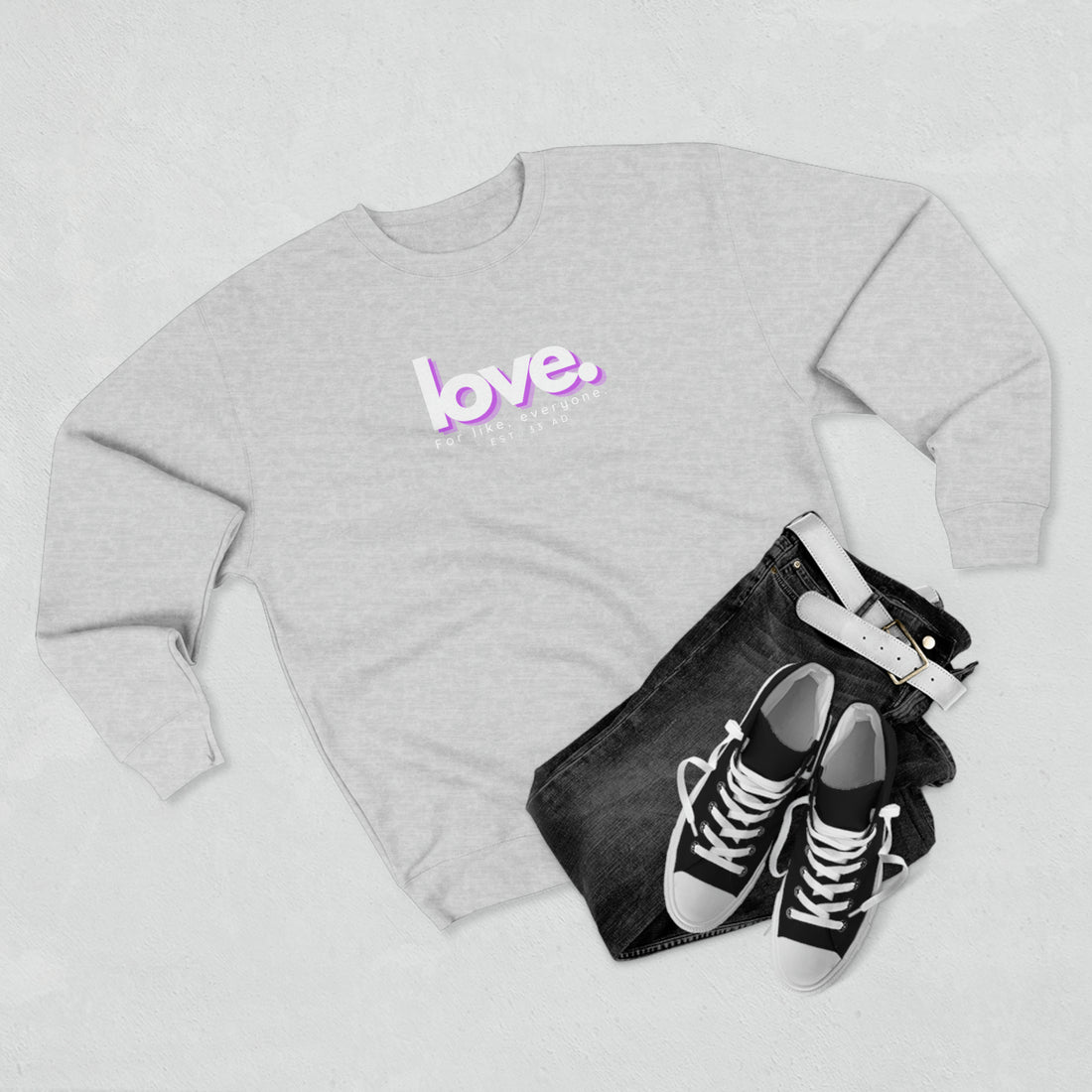 Love, Pink Shadow, Christian Sweatshirt for Men and Women