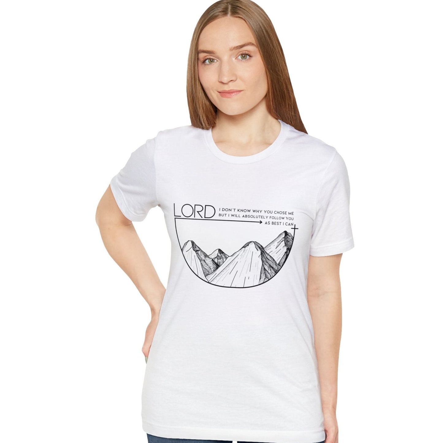 Follow the Lord, Express Delivery, Christian T-shirt for Men and Women white