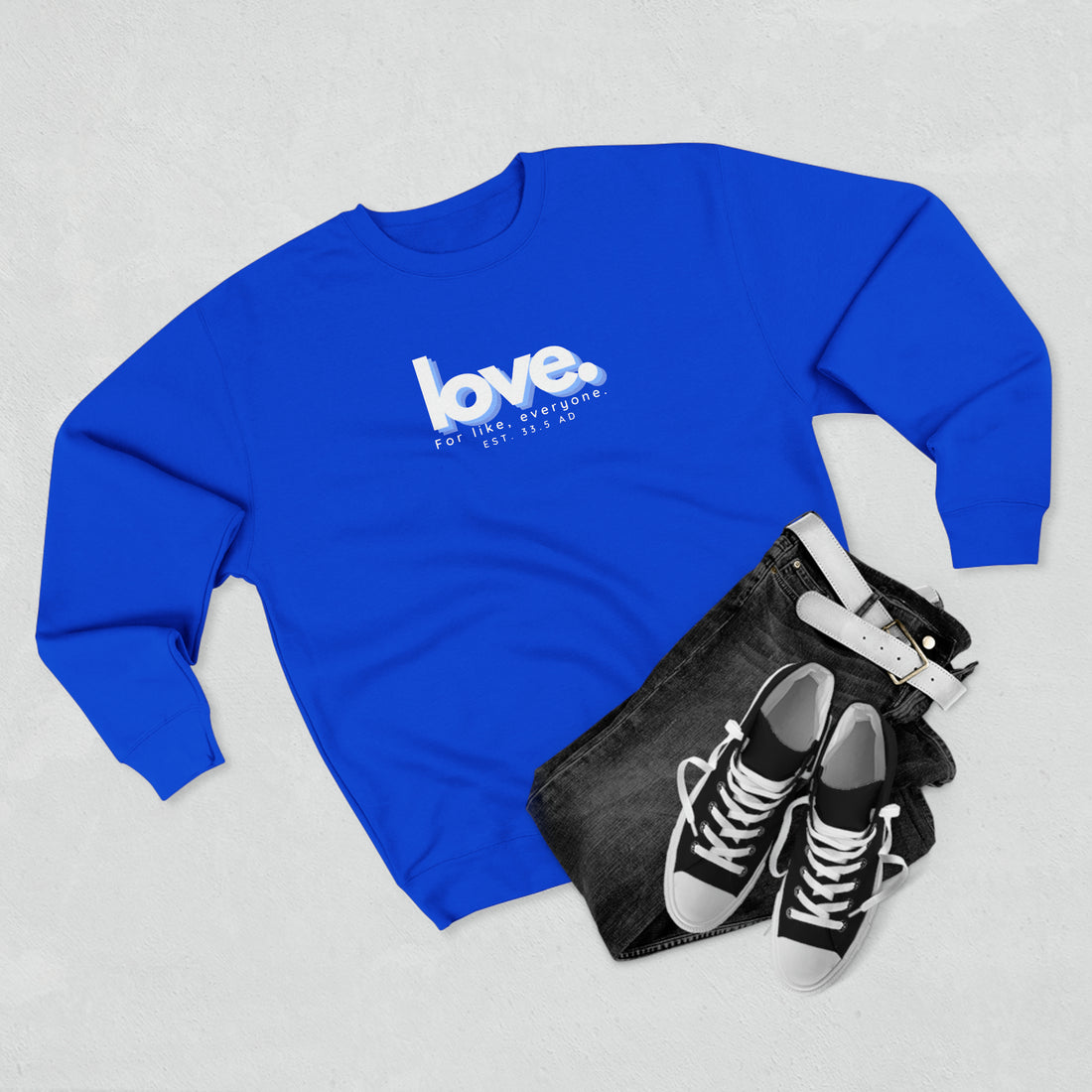 Love, Crewneck Christian Sweatshirt for Men and Women