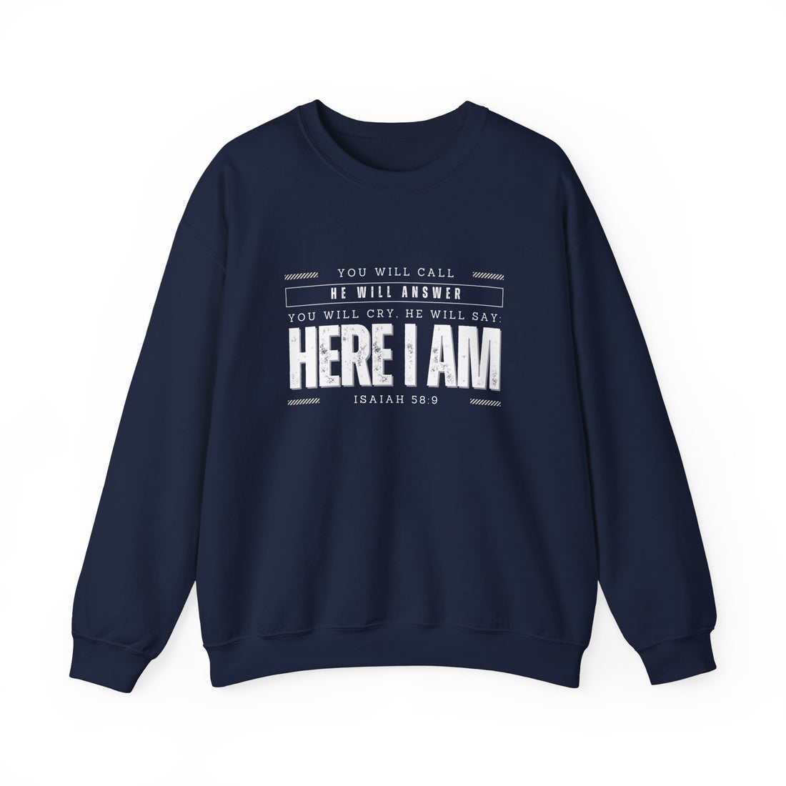Isaiah 58:9, Heavy Blend™ Sweatshirt for Men and Women
