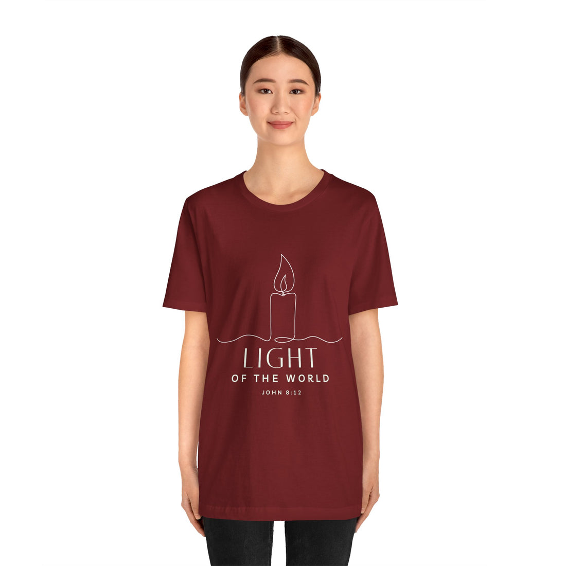 Light of the World — Plain Unisex Jersey Short Sleeve T-Shirt
