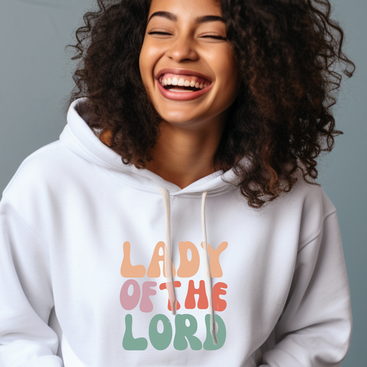Lady of the Lord, Three-Panel Fleece Christian Hoodie for Women